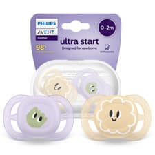 Image of NEW Philips Avent Ultra Start SCF07503 Soother 0-2 Months Silicone BPA Free