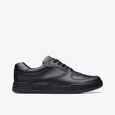 Image of Clarks Boys Youth FAWN LAY Y Black Leather School Shoes RRP £52.