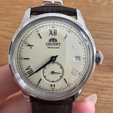 Image of ORIENT Bambino SAC00009N0 Ivory, White Mechanical Men's Watch UK QUICK SHIP
