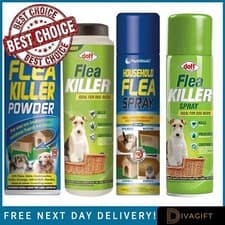 Image of FLEA SPRAY POWDER KILLER FOR DOGS CATS FLEA TICK HOME HOUSEHOLD PROTECTION 200ML