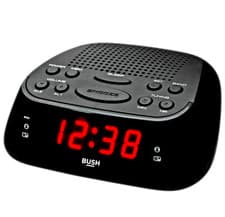 Image of Bush Dual Alarm Sleep Timer Large Display Clock Radio with FM/ AM and Snooze-UK
