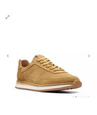 Image of Clarks CraftRun Lace Men's Oakmoss Suede Leather Trainers UK Size 7 G EU 41