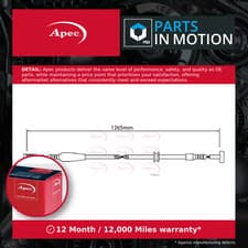 Image of Handbrake Cable fits IVECO DAILY 2.3D Rear 2006 on Hand Brake Parking 504201378