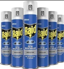 Image of Raid Fly & Wasp Killer Rapid Action Spray 300ml X6