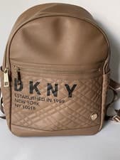Image of DKNY Women's Skyscraper Backpack With Side Pockets Walnut Colour New with Tags