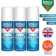 Image of New Jungle Formula Bite and Sting Relief Spray from Mosquitoes 50ml Packs of 3