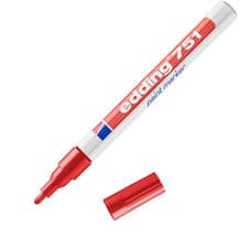 Image of edding 751 Paint marker Red Box of 10