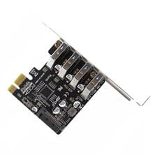 Image of 4 Port PCIe USB 3.0 HUB Adapter Expansion Card 5Gbps VL805 PCI-E X1 for Desktop
