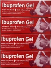 Image of 4 x Ibuprofen Gel 50g-Fast Pain&Swelling Relief-Back-Muscular-Rheumatic Injuries
