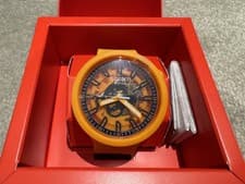 Image of NEW SWATCH BIG BOLD “FRESH ORANGE” SB01O101 WATCH Men’s/Ladies skeleton dial