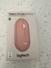 Image of Logitech Pebble Mouse 2 M350S Pink Wireless Bluetooth Silent Touch NEW Sealed