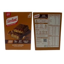 Image of Slim Fast Meal Replacement Salted Caramel Protein (4X Box of 4, Total 16 Bars)