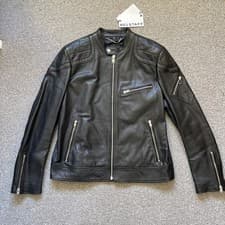 Image of BNWT Belstaff T Racer Leather Jacket Black UK40 /IT50 Large Stunning V Racer