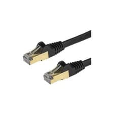 Image of StarTech CAT6a Ethernet Cable 3m Black Network Cable Snagless RJ45 Cable
