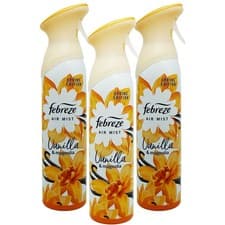 Image of 3x Febreze Air Freshener Spray - Vanilla & Magnolia - 185ml