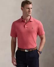 Image of $110 Polo Ralph Lauren Men's Classic Fit Soft Cotton Polo Shirt Red Size XXL