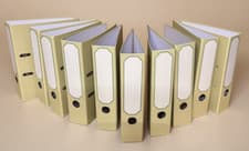 Image of Heritage A4 Lever Arch Files : 10 PACK. Traditional Light Green-Yellow . 75mm.