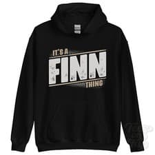 Image of ITS A FINN THING HOODIE name surname funny family hoody gift idea