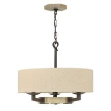 Image of 3 Bulb Ceiling Pendant Light Fitting Iron Rust LED E14 60W Bulb