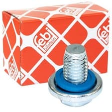 Image of Genuine Febi Oil Pan Sump Drain Plug and Seal For Vauxhall Saab Fiat MG 176254