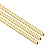 Image of 3x 300mm Length 4mm OD 1mm Wall Thick Brass Round Tube Industrial Pipe Tubing