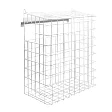 Image of Letterbox Cage Indoor Mail Catcher No Screws Required White Iron Post Box Basket