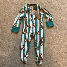 Image of Chelsea Peers 3-6 Months Baby grow Sleepsuit Green Leopard Print New With Tags