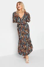 Image of M&Co  Abstract Print Maxi Dress
