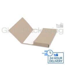 Image of 100 x BUFF BROWN FOOLSCAP H/FLAP DOCUMENT WALLETS FOR A4 DOCS ETC. - 24HR DEL