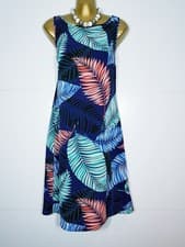Image of BNWOT NEW M&CO DRESS SIZE UK 10 FLORAL LEAF CHIFFON 39" H02