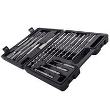 Image of 17X SDS SDS-Plus Tungsten Carbide Rotary Hammer Drill and Chisel Metric Bit Set