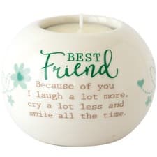 Image of Said with Sentiment Ceramic Tealight - Best Friend