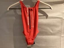 Image of ADIDAS GIRLS ATHLETIC GRAPHIC SWIMSUIT BNWT 7-8yrs  RED Y7