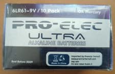 Image of PRO-ELEC PSG91117 Pack Of 10 High Power Ultra Alkaline 6LR61 9 V Size Batteries