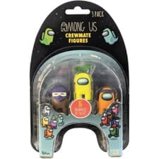 Image of Among Us Brown Yellow and Orange Crewmate Figures 3 Pack