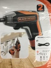 Image of Black & Decker 3.6v Li-Ion 1.5 Ah Rapid Driver Screwdriver-10 Bits-LED-USB-Cased
