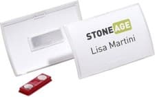 Image of Durable Click Fold Name Badges – 40 x 75mm with Magnetic Fastening