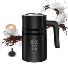 Image of Electric Milk Frother 4-in-1 350ml Auto Hot & Cold Foam Maker Black