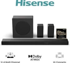 Image of Hisense AX5140Q AX Series 5.1.4 Channel Soundbar with Rear Speakers & Subwoofer