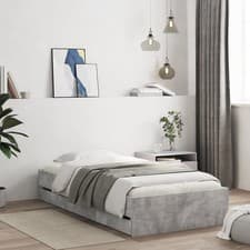 Image of Modern Bed Frame with Drawers Bed Base Bedstead Mattress Foundation for Bedroom