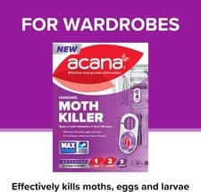Image of NEW Acana Hanging Moth Killer For Wardrobes Max Performance Protects Clothing
