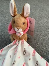 Image of Peter Rabbit Flopsy Bunny M&S Comforter Baby Blanket Soother Beatrix Potter BNWT