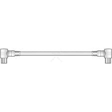 Image of AV:Link Coaxial Right Angle Plug to Plug Leads - plugs 0.5m