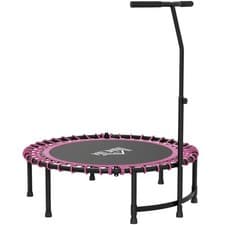 Image of Mini Foldable Trampoline Rebounder – 100kg, Adjustable Handle, Space-Saving