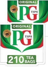 Image of PG Tips Original Black Tea - Biodegradable Tea Bags 210 Pack X 2 ( 420 Tea Bags)