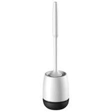 Image of Toilet Brush Silicone Soft Bristle Base WC Bathroom Lavatory Cleaning Tool Set