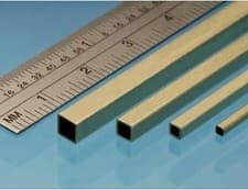 Image of Albion Alloys Square Brass Tube 305mm Length