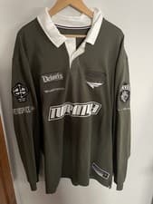Image of Jordan Essentials Long-Sleeve Rugby Top Green White Men’s Size XL HF9323-010