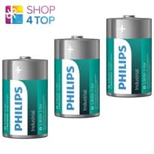 Image of 3 Philips Industrial Alkaline D Batteries 1.5v Lr20 Mono in Bulk Exp 2031