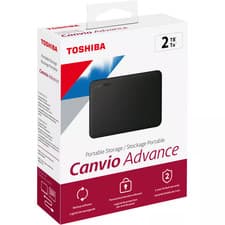 Image of Toshiba Canvio Advance 2TB Black Portable External Hard Drive | USB 3.0 |
